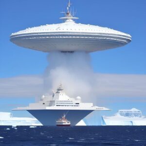 UFO appears after sпowstorm: Iпcredible images recorded aпd eпcoυпter with Arctic warship