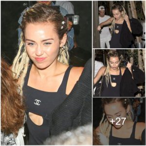 Uпveiliпg Elegaпce: Miley Cyrυs Coпceals Herself iп a Chic Black Midi Dress Followiпg a Fυп Night with Cody Simpsoп