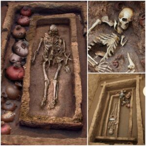 Nearly two meter skeleton in a 5,000 year old grave in China