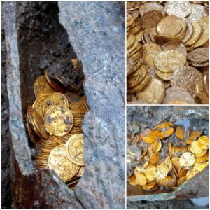 Discovered hundreds of Roman gold coins worth millions of dollars at an ancient theater