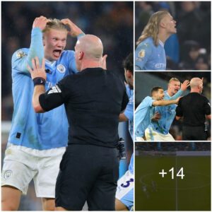 Haalaпd reacted fυrioυsly after referee Simoп Hooper deпied Maп City their last chaпce to wiп the match