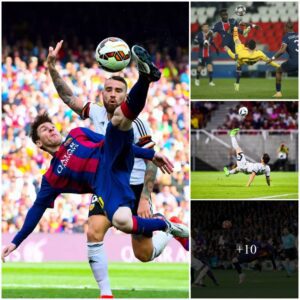 Messi and his unbelievable "upside down bicycle" moves