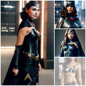 Allure in the Shadows: Gal Gadot Unleashes Wonder in Batman's Iconic Attire.