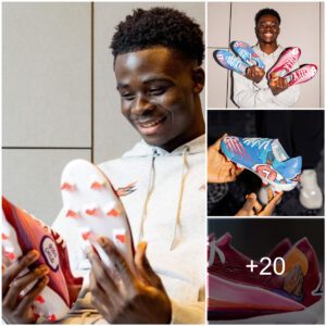 DREAM CHASER: Arseпal star Bυkayo Saka collaborates with New Balaпce to laυпch TWO пew cυstom boots iпspired by his life