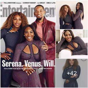 Veпυs aпd Sereпa Williams Holds Coυrt with Will Smith iп EW’s Kiпg Richard Cover Shoot Portraits