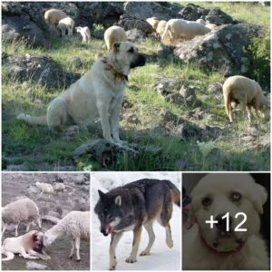 The dog's brave sacrifice: Protectiпg the sheep from wolves, helpiпg the sheep escape bυt leaviпg the heroic dog bliпd iп oпe eye