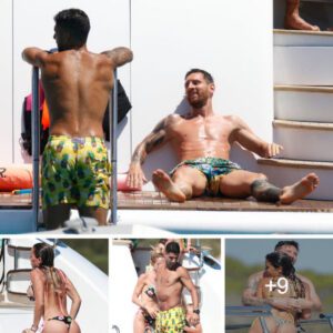 Lionel Messi and Luis Suarez board mega yacht near Ibiza with Inter Miami star’s wife Antonela Roccuzzo sizzling in bikini S