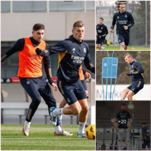 Enthusiastic training session of Real Madrid players before the match against an extremely annoying opponent this weekend.