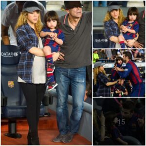 "Shakira's Joyful Outing: Soccer Fun with Beloved Milan at Barcelona Match"