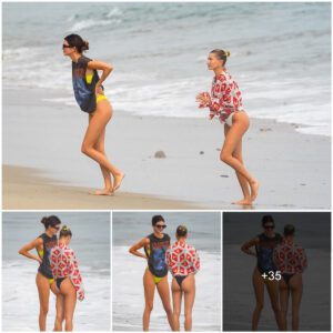 "Fun in the Sun: Kendall Jenner and Hailey Bieber's Beach Day at the Kardashians' Malibu Rental"