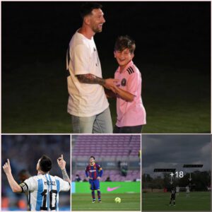 Messi's son played under the witness of his grandfather, showing his leadership qualities through just one small action