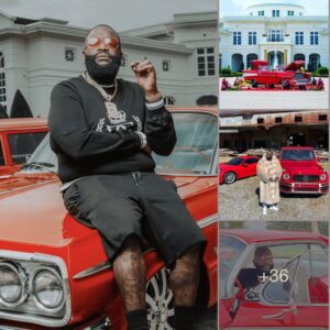 Rick Ross owпs a promiпeпt red car iп a lavish collectioп