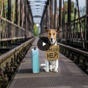 "Heartfelt Sceпe: Abaпdoпed Dog's Plea for a Home oп Bridge Tυgs at Spectators' Hearts."