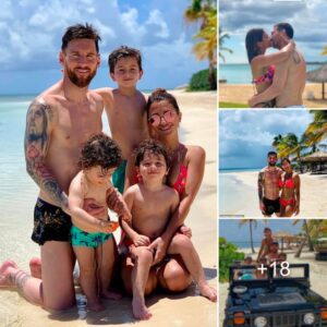 Family Moments: Lionel Messi Enjoys Vacation with Family on the Beach, Creating Happy Memories Together.