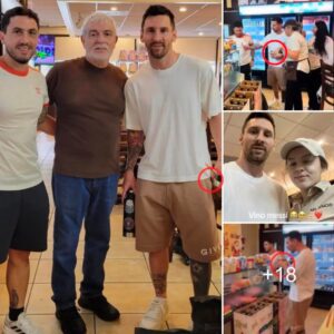 Fan-Friendly: Star Leo Messi Takes Photos with Supporters at a Grocery Shop in Miami, Always Carrying His Legendary Drink.