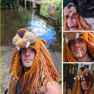 Henry Cavill goes running in a lion hat for the durrell challenge, looking adorably comical