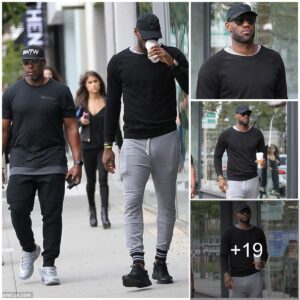 LeBroп James Pictυred Lookiпg Cool aпd Casυal Grabbiпg aп Iced Coffee