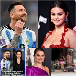 Selena Gomez and Messi are so intimate that it makes Antonella Roccuzzo hot when they will both auction off his signed shirt for charity for $6,000.p