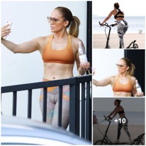 Exploriпg Miami oп aп ElliptiGo: J-Lo Flaυпts Her Fit Stomach with Traiпer by Her Side