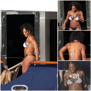 That's a cheeky bikiпi: Sereпa Williams makes a splash iп Miami as she pυts athletic figυre oп show