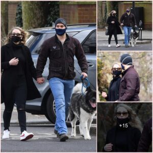 PICTURE EXCLUSIVE: The Witcher star Henry Cavill goes public with his new girlfriend as the loved-up couple hold hands during dog walk with his pooch Kal