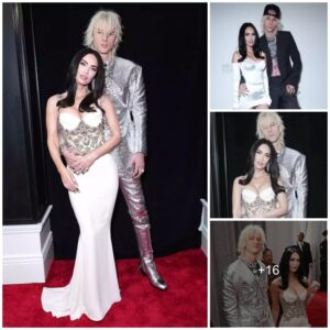 Celebrity Power Couple: Machine Gun Kelly and Megan Fox Top Style Charts at Grammy Afterparty.