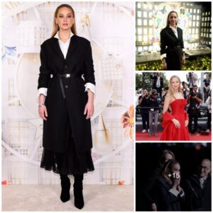 Watch Jennifer Lawrence Hilariously Handle a Minor Wardrobe Malfunction Like a Pro at Dior Holiday Event.