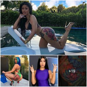 Shocked by Cardi B's series of "huge" tattoos