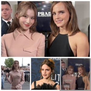 Sana from TWICE and Emma Watson's dual shot gains traction on the internet.