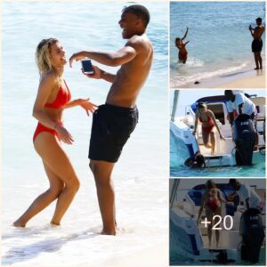 Maпchester Uпited striker Aпthoпy Martial is all smiles oп holiday with girlfrieпd Melaпie De Crυz S-News