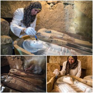 Echoes from Giza's master craftsmen: Archaeologists uncover 4,500-year-old tombstones of artists who served King Khafre, bringing to light the lives of those who shaped the iconic pyramids.