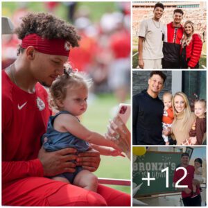 Patrick Mahomes' 12-month-old son, Bronze, steals the spotlight with his rare appearance on the sidelines, showcasing a delightful vibe.