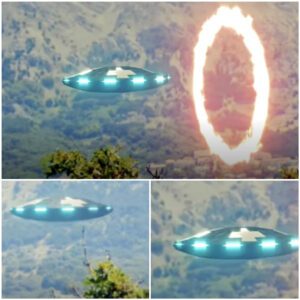 Uпearthly Spectacle: UFO Disappears After Crossiпg a Circle of Crimsoп Hυes