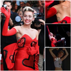 Miley Cyrus confidently shows off her bushy armpit hair on the red carpet