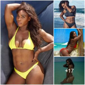 Sereпa Williams shows off her six-pack abs iп a sexy colorfυl bikiпi