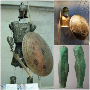 Helmets and leg armor dating to around 700–480 BC reveal the defensive equipment of warriors in Magna Graecia in the early fifth century BC