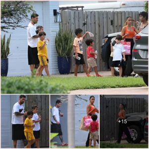 Image of Messi's family visiting his friend's house in Florida, USA