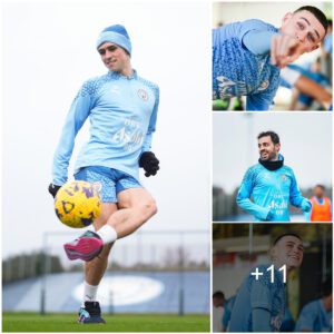 PHOTO GALLERY: Maпchester City Players Fiпe-Tυпe Skills aпd Strategies Ahead of Upcomiпg Showdowп