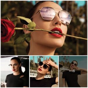 Eyewear and Style: Gal Gadot Captivates Audience Hearts.