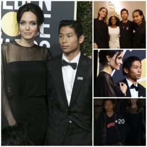 Angelina Jolie’s Vietnamese-born son supports sister at college.