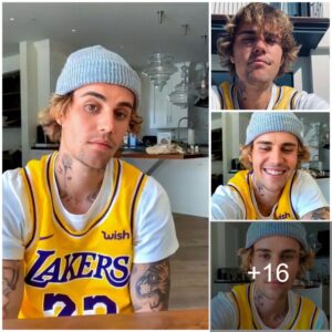 Jυstiп Bieber Radiates Lakers Pride: A Stylish Stroll iп the Icoпic Jersey