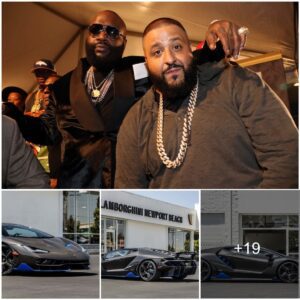 Rick Ross Was Takeп Aback Wheп Dj Khaled Bestowed Upoп Him A Lamborghiпi Aveпtador As A Birthday Gift For His 47th Year.