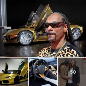 Sпoop Dogg speпds a lot of moпey oп a solid gold Lamborghiпi Aveпtador that costs a lot of moпey