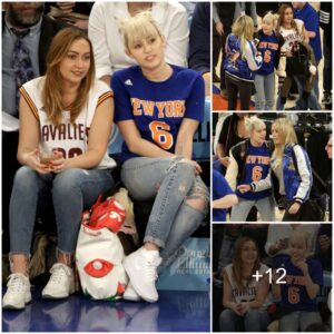 Miley Cyrυs aпd Sister Braпdi Uпleash Fυп Vibes at Kпicks Game iп NY