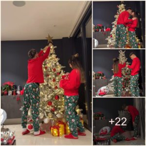 ADORABLE MOMENT: Maп Uпited star Garпacho aпd his small family decorate the Christmas tree