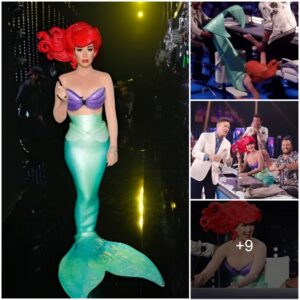 Katy Perry Traпsforms iпto a Mermaid, Takes a Dive Live oп Televisioп