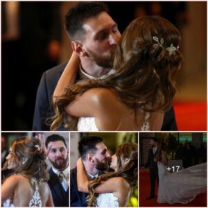 Messi passionately kisses his wife in Argentina's largest wedding ceremony