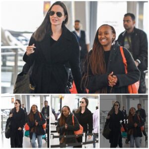 Angelina Jolie & Daughter Zahara Smile As They Head Home.