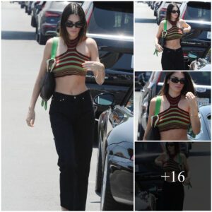 Kendall Jenner is raising the temperature in West Hollywood with her stunning abs on full display, proving she’s a true style icon