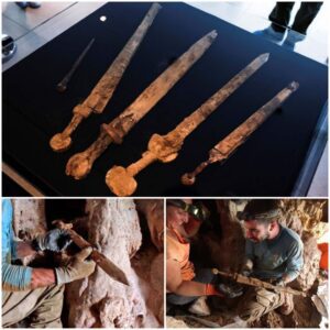 After 1,900 years, Roman swords "in almost mint condition" were found in a Dead Sea cave